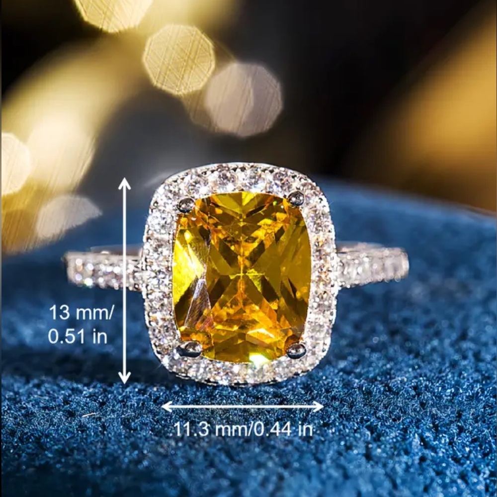 S925 gemstone ring
